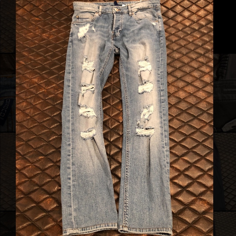 H&M ripped skinny jeans